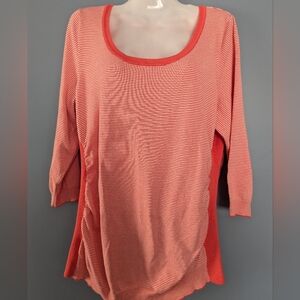 Lightweight Coral Striped Sweater- Maurice's